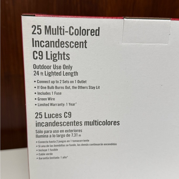 25 Multi-Colored Incandescent C9 string Lights Large bulbs - Picture 8 of 11